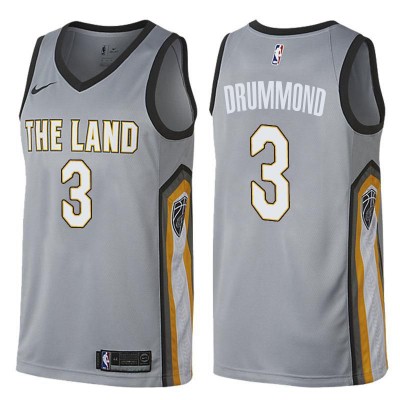 Nike Cleveland Cavaliers #3 Andre Drummond Gray Youth NBA Swingman City Edition Jersey